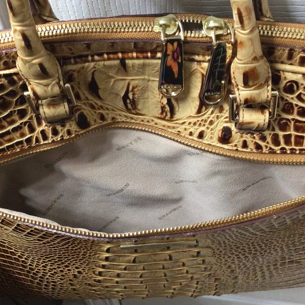 Chic Leather Brahmin Toasted Melbourne Laptop Case